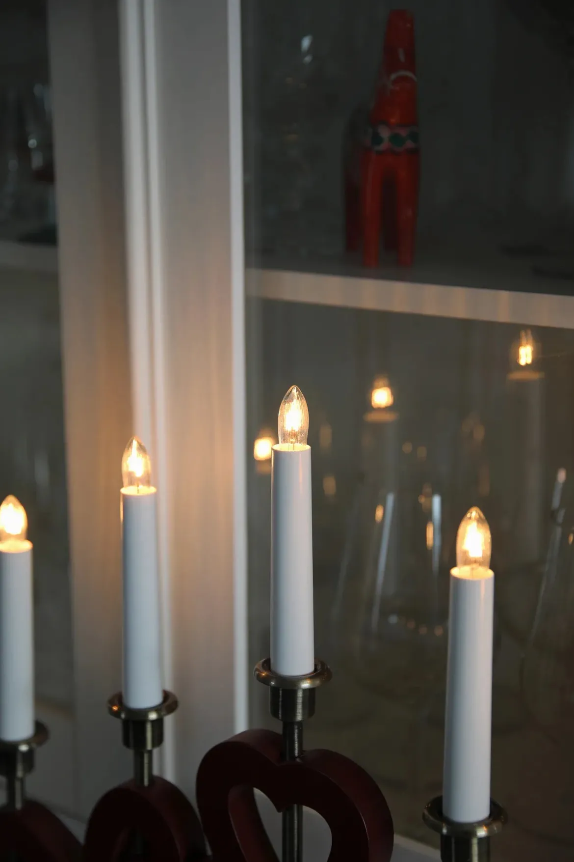 Eneby Adventljusstake Röd