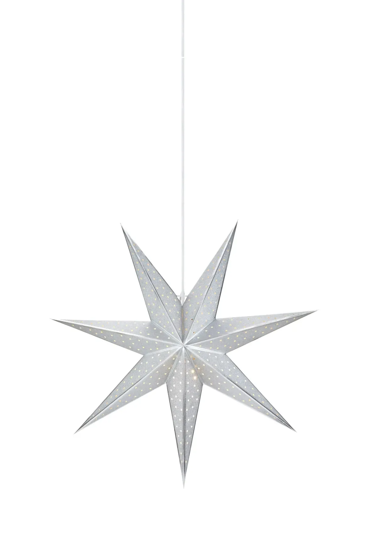 Glitter Stjärna Silver 45 cm