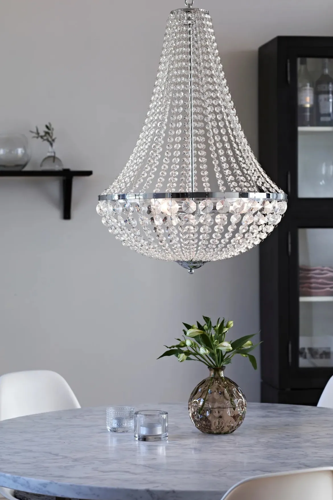 Gränsö Kristallkrona Krom 50 cm
