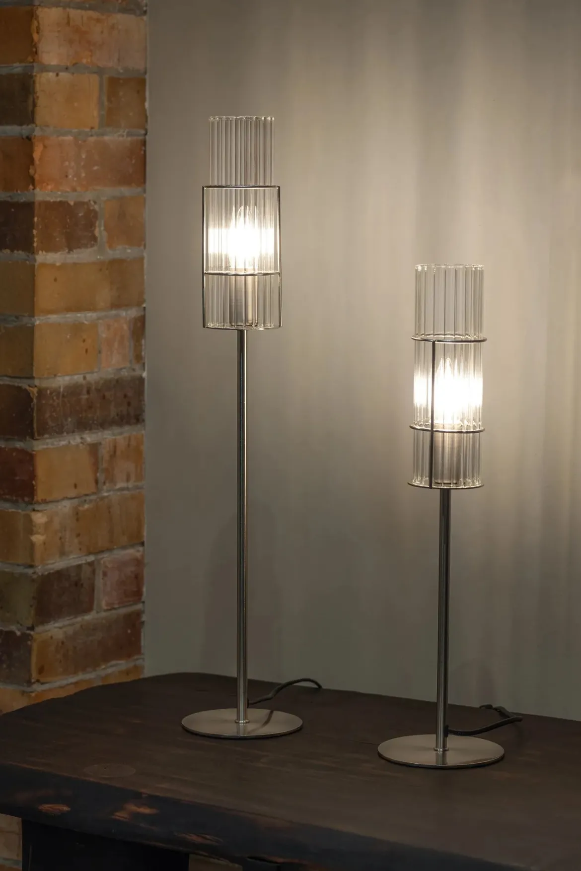 Tubo Bordslampa Nickel 50 cm