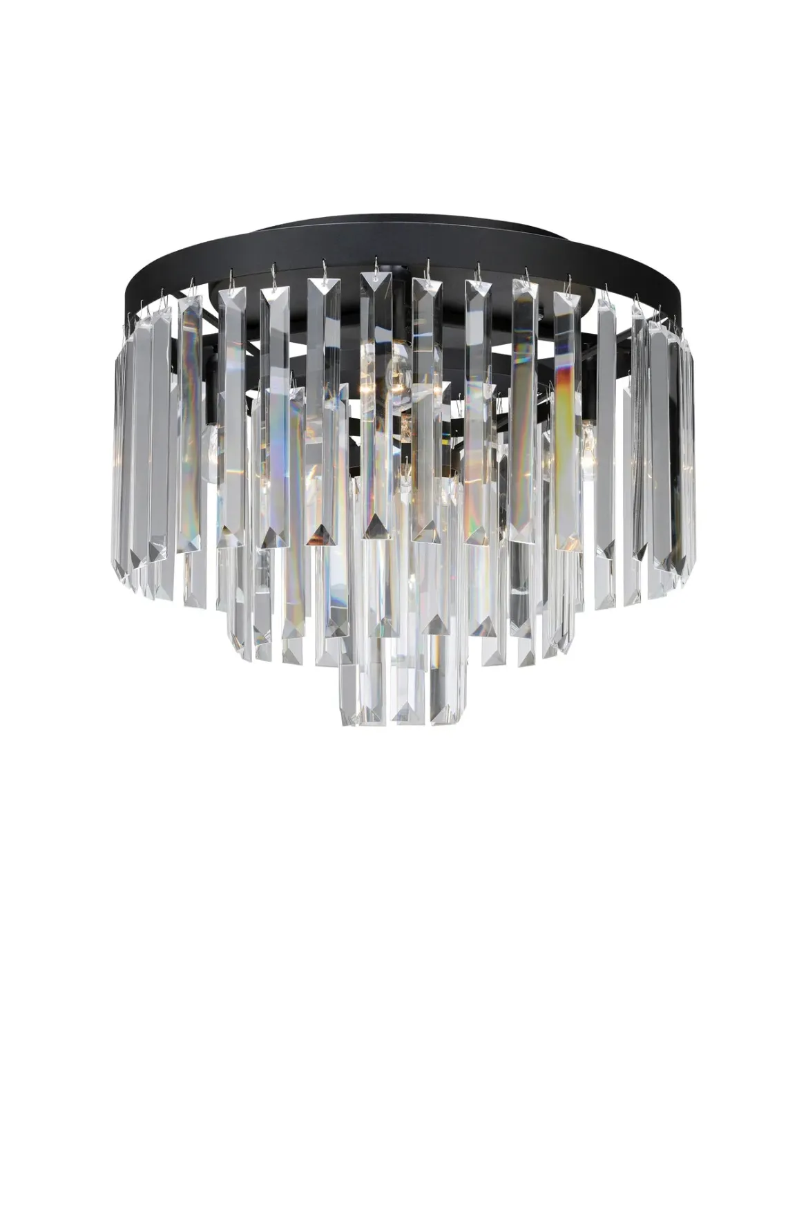 Ventimiglia Kristallplafond Svart 42 cm